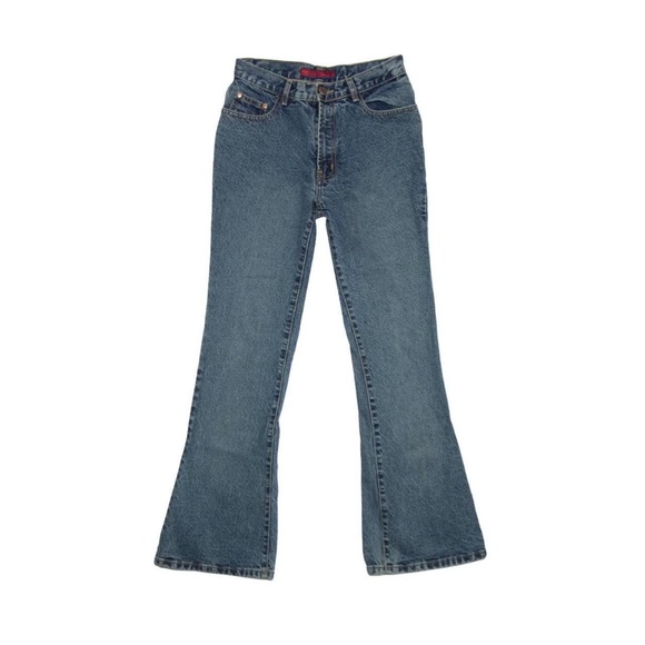Y2K ETD Denim Acidwash Midrise Flare Jeans - Picture 1 of 3
